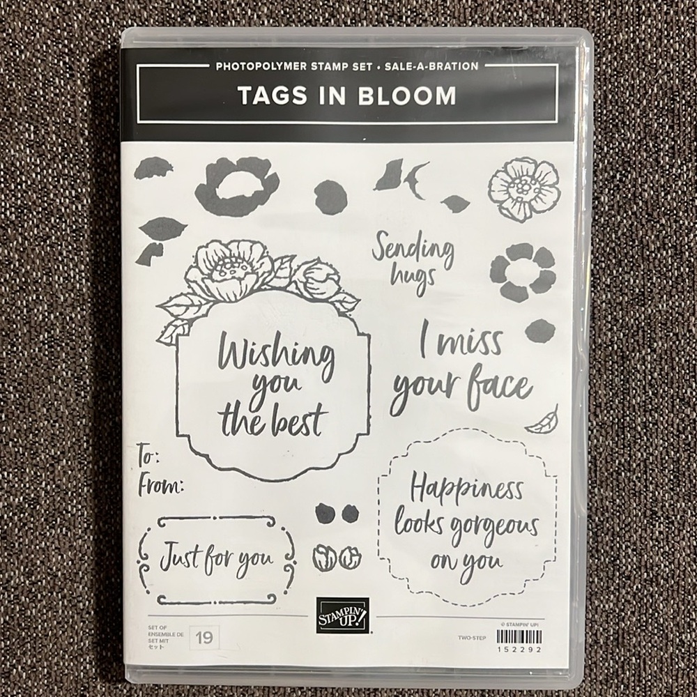 Stampin' Up! Tags in Bloom Photopolymer Stamp Set NWT